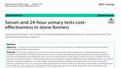 Serum and 24-hour urinary tests cost-effectiveness in stone formers Original Article